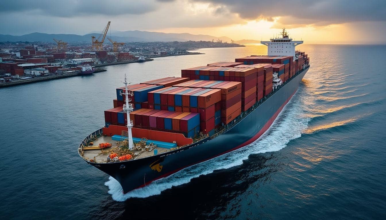 Illustration: Comprendre la définition et le rôle du porte conteneur dans le transport maritime